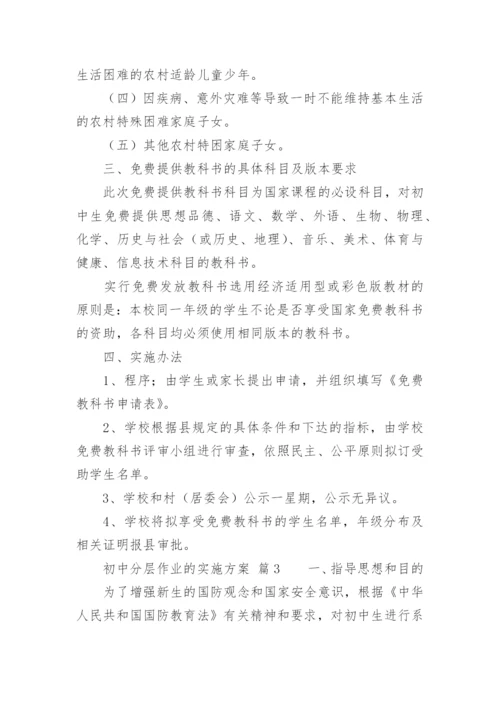 初中分层作业的实施方案.docx