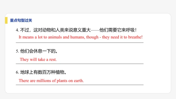 【学霸提优】Unit 6 The power of plants  单元复习课件 外研版（2024）