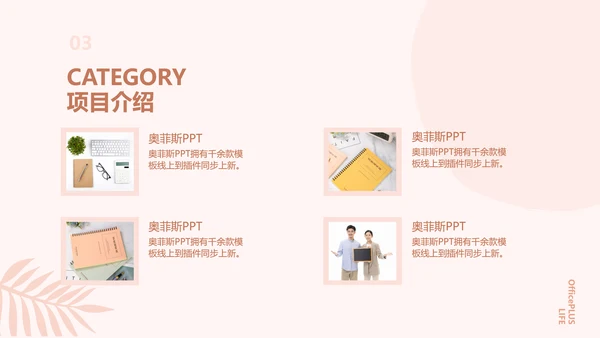 简约欧美风粉色工作汇报计划书PPT