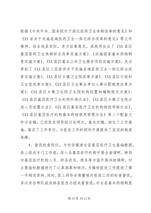 城关镇卫生院关于基层医药卫生体制改革进展情况的汇报 (5).docx