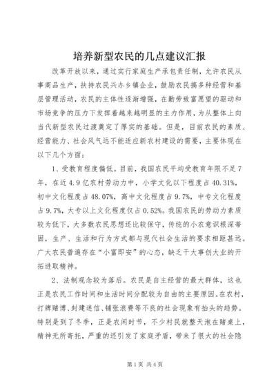 培养新型农民的几点建议汇报.docx