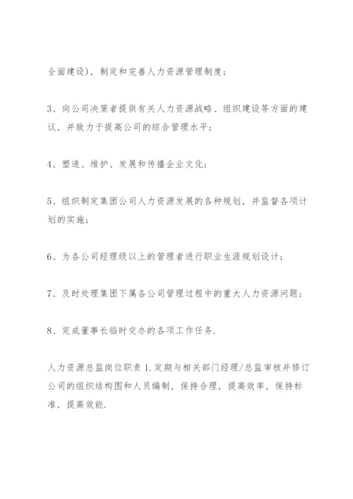 人力资源总监岗位职责.docx