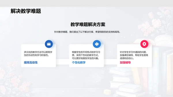 季度教学报告PPT模板