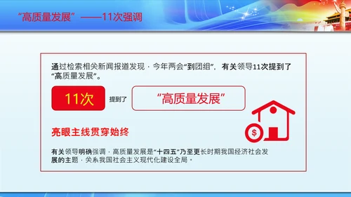 聚焦全国两会到团组高频词PPT模板