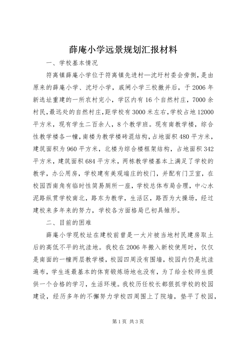 薛庵小学远景规划汇报材料.docx