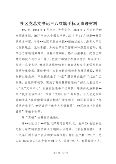 社区党总支书记三八红旗手标兵事迹材料.docx