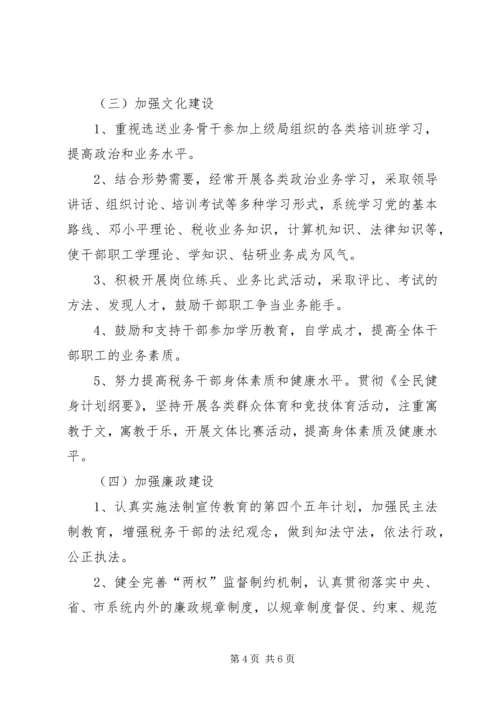 市国税局税收管理股文明单位创建规划.docx