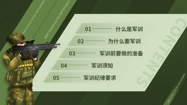 真人CS迷彩青春通用PPT模板