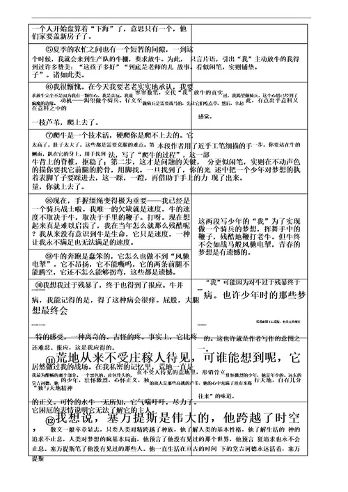 2021阅读精选考前必读美文《毕飞宇:荒地里的逐梦少年》阅读