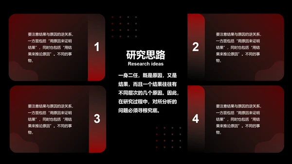 红黑配色毕业论文答辩通用PPT模板