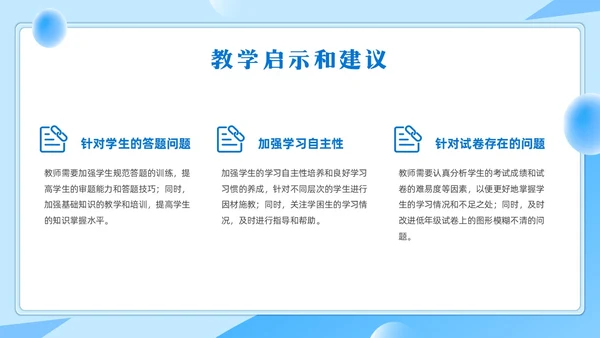 期中质量分析蓝色简约风期中考试成绩质量分析主题班会