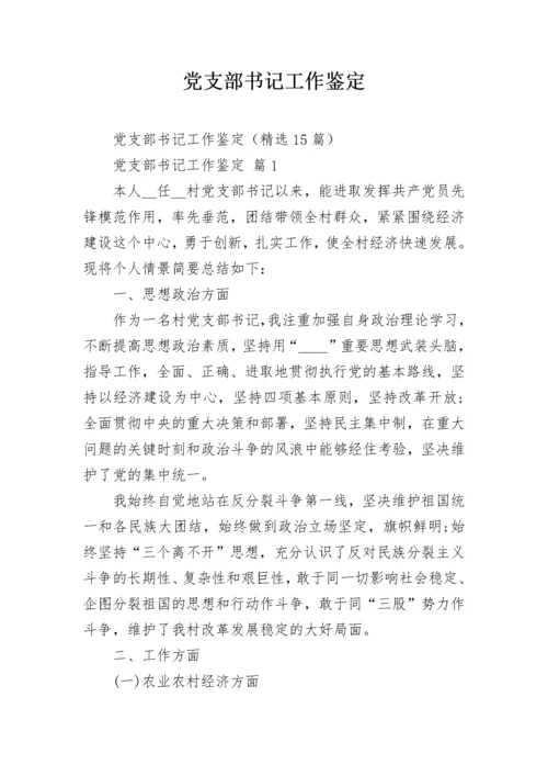党支部书记工作鉴定.docx