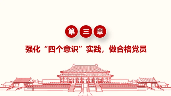 增强四个意识争做合格党员PPT模板
