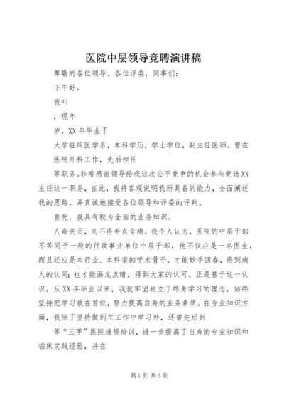 医院中层领导竞聘演讲稿.docx