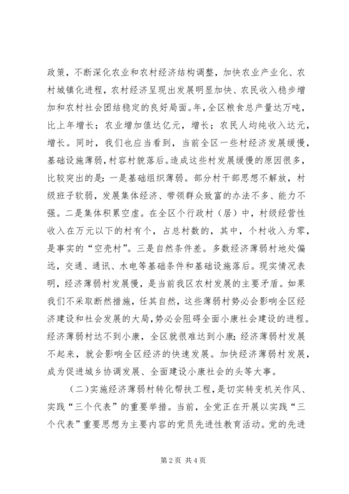 区委书记在全区经济薄弱村转化帮扶工程动员大会上的讲话 (3).docx