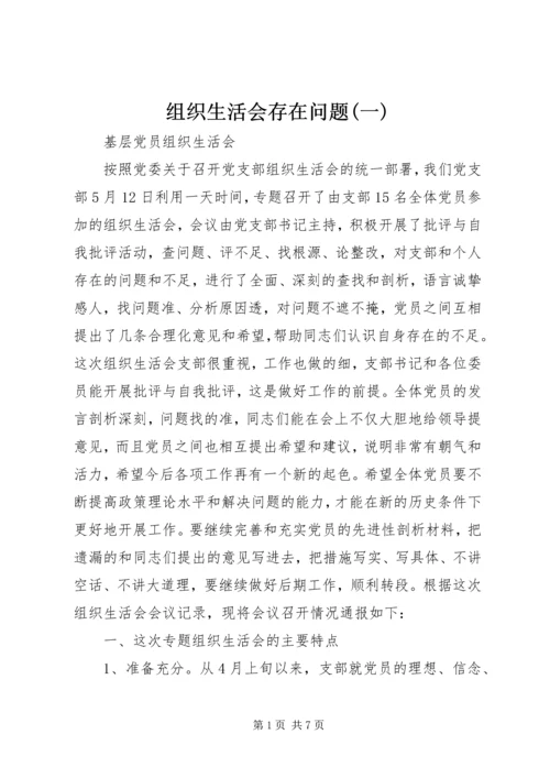 组织生活会存在问题(一) (4).docx