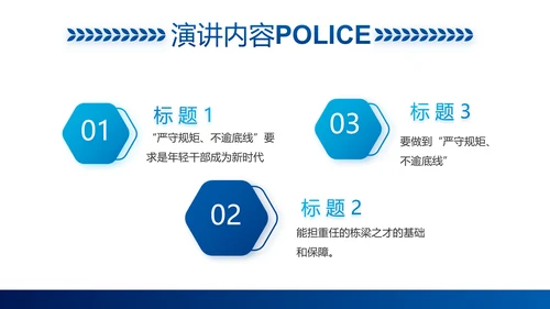 蓝色大气公安警察职责工作汇报PPT
