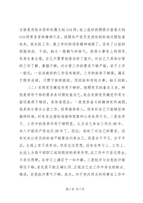 领导干部党性分析材料.docx