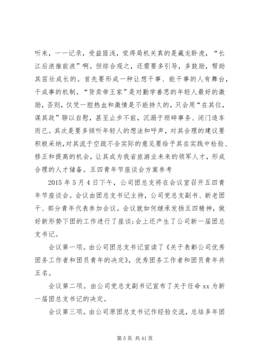 五四青年节座谈会方案.docx