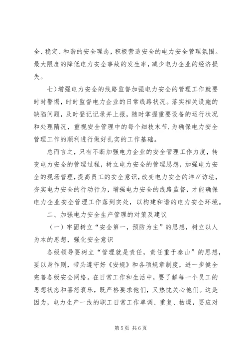 电力企业安全工作计划 (2).docx