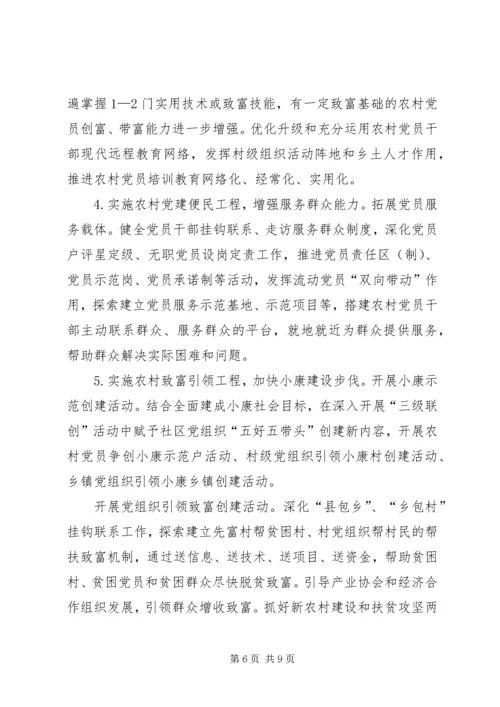 村党组织建设工作实施意见.docx