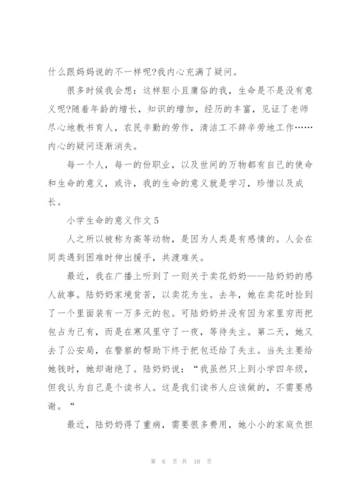 小学生命的意义作文7篇.docx