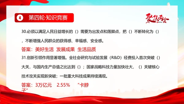 全国两会知识竞赛两会精神两会应知应会PPT课件