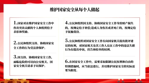 全民国家安全教育日主题班会PPT模板