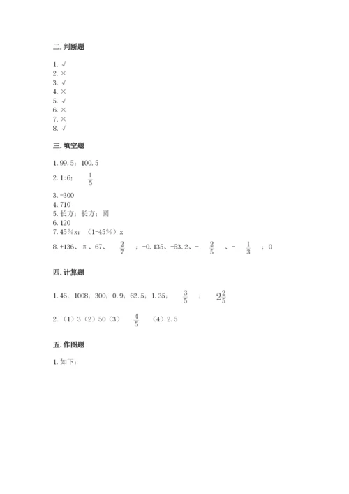 冀教版小学六年级下册数学期末检测试题含答案（预热题）.docx