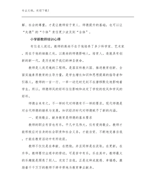 2024年小学新教师培训心得优选例文25篇文档合集.docx