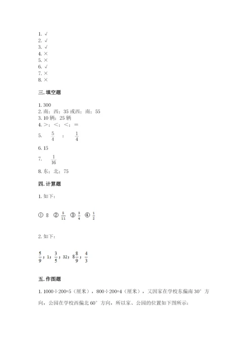 人教版六年级上册数学期中测试卷（研优卷）.docx