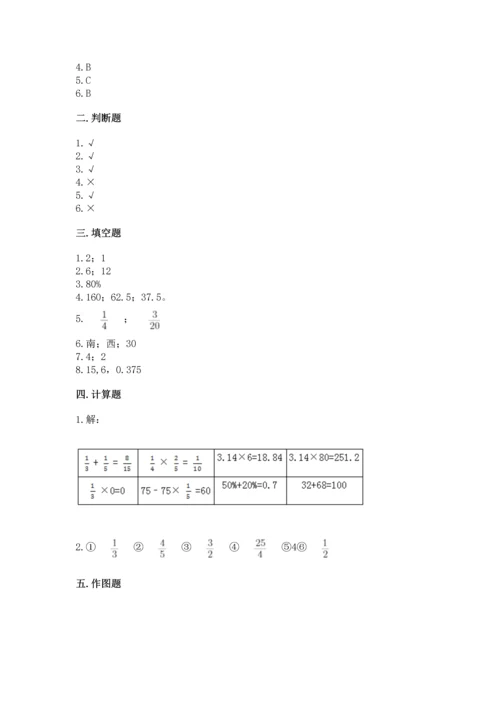 小学六年级上册数学期末测试卷含答案（典型题）.docx