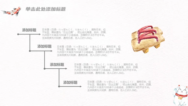 日系小清新kitty猫通用PPT模板