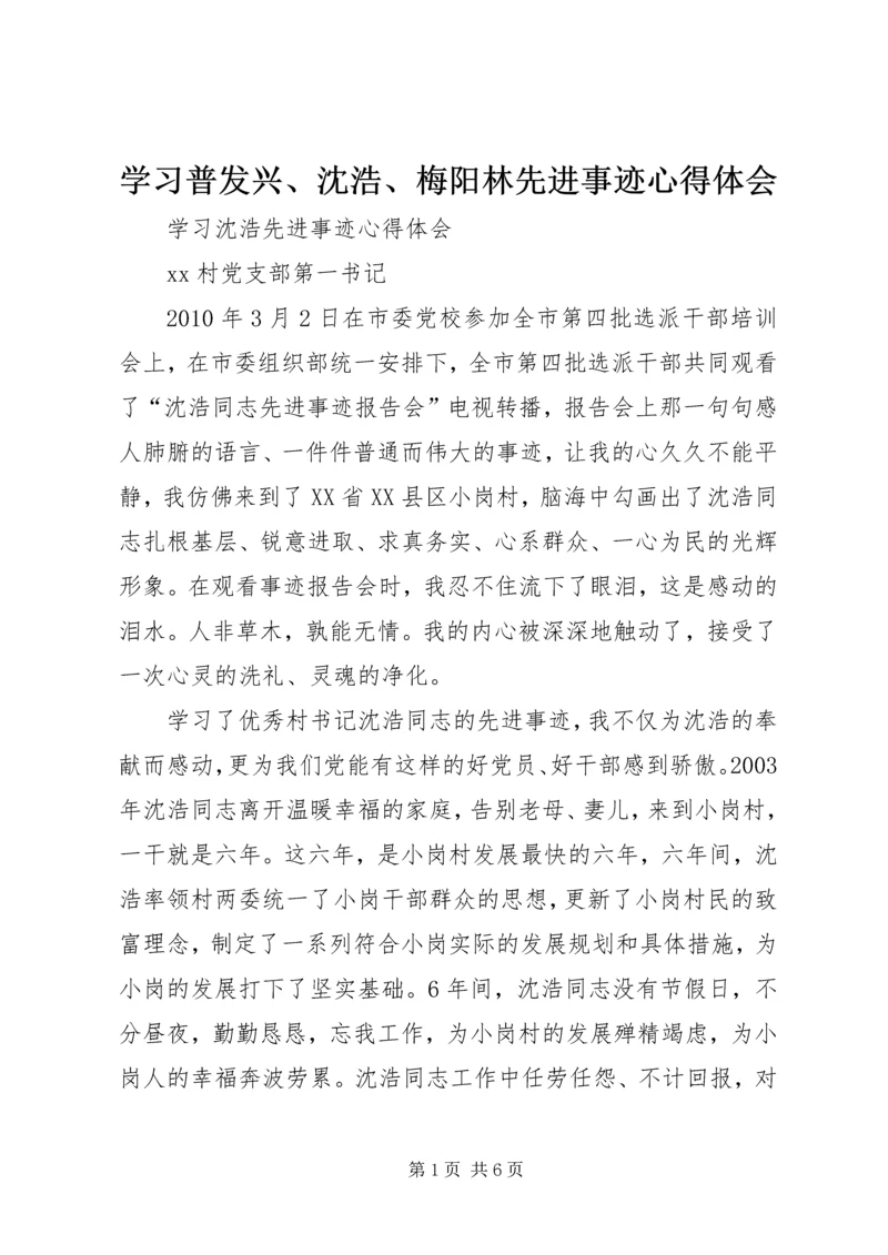 学习普发兴、沈浩、梅阳林先进事迹心得体会 (5).docx