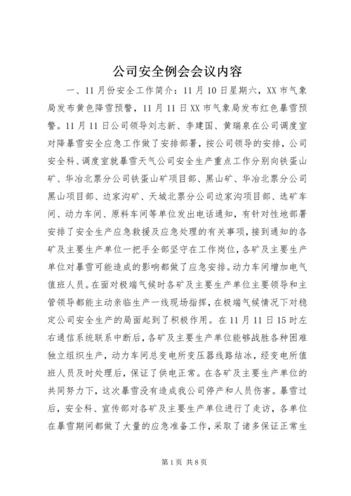 公司安全例会会议内容.docx