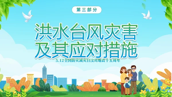 防震减灾绿色清新简约512全国防灾减灾日汶川地震十五周年宣传日主题