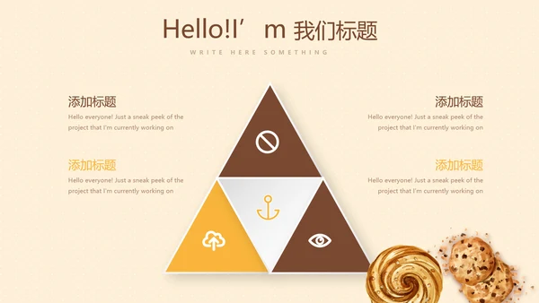 橙色面包店蛋糕动态PPT