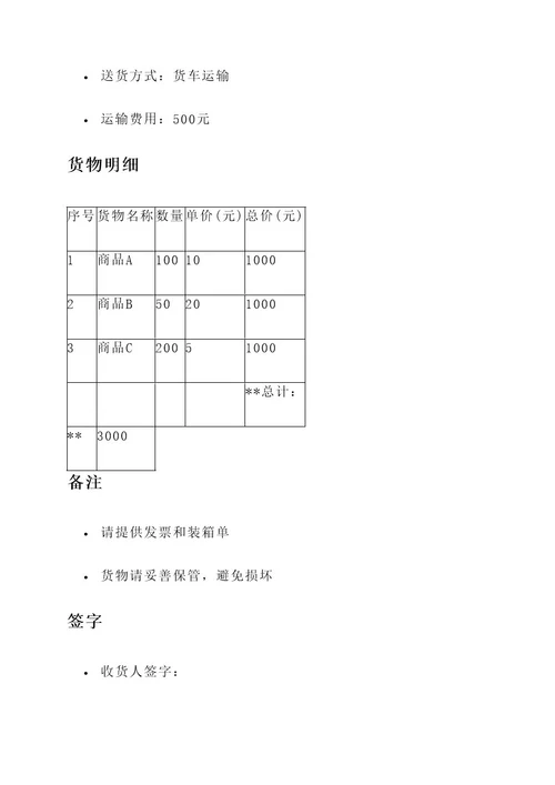 送货单和货物出厂通知单