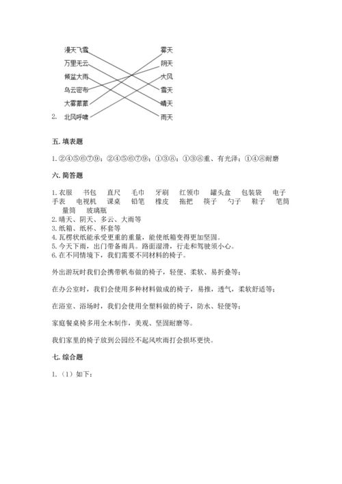 教科版二年级上册科学期末测试卷（考点梳理）.docx