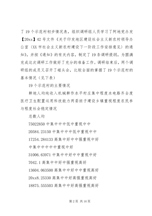 县社会主义新农村建设示范村情况调研报告 (3).docx