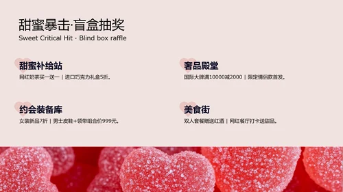 红色时尚简约情人节商场活动PPT模板