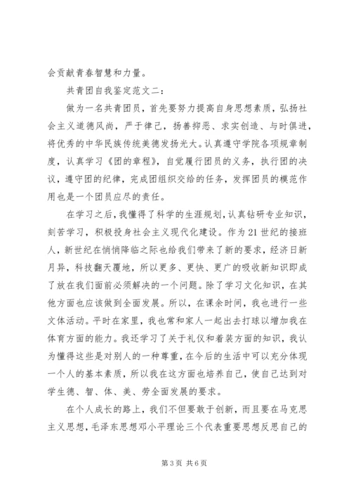 共青团自我鉴定范文3篇.docx