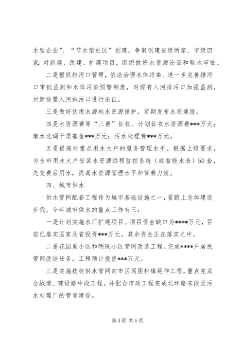 水务局的工作计划.docx