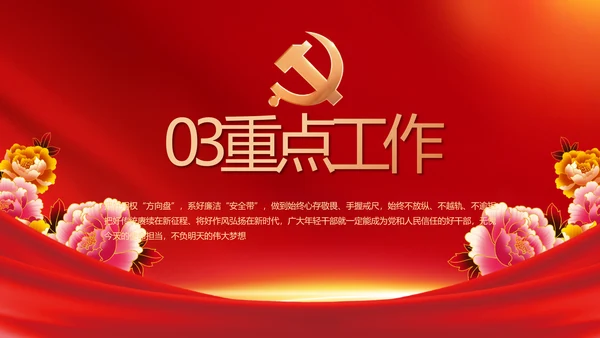 党支部党员风采展示年年终总结PPT