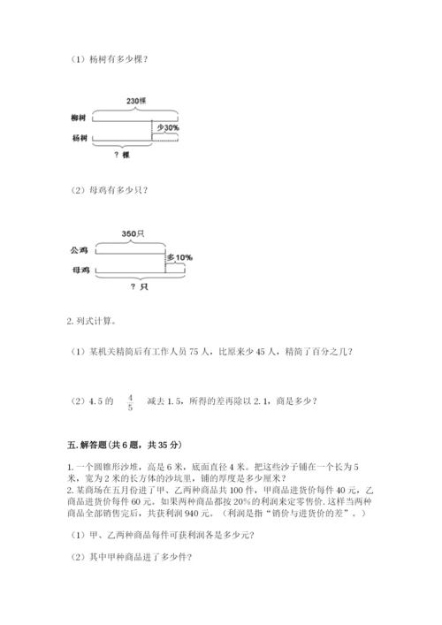 北京版六年级下册数学期中测试卷精品（名校卷）.docx