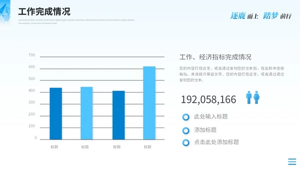 蓝色简约运营述职报告工作汇报工作总结ppt模板