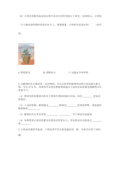 科学四年级下册第一单元植物的生长变化测试卷完美版.docx