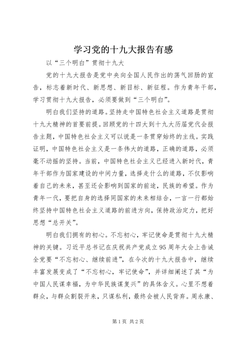 学习党的十九大报告有感 (3).docx