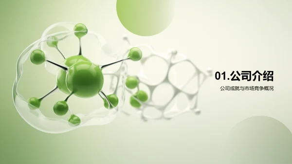 绿色现代生物医疗行业年终总结PPPT模板
