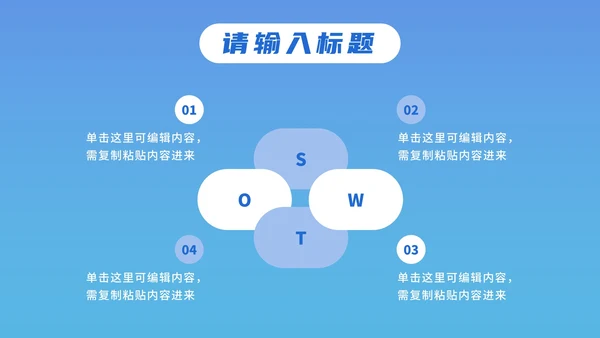 蓝色卡通防疫工作汇报PPT模板
